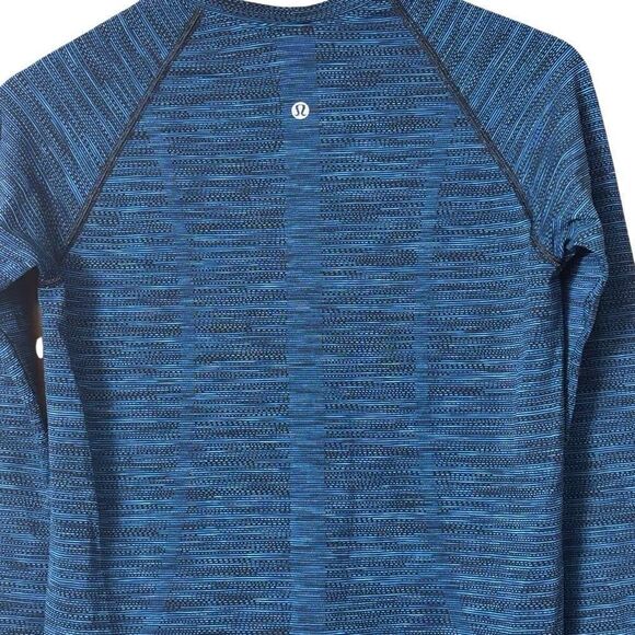 LULULEMON Swiftly Tech Long Sleeve Top Crew Running Heathered Blue size 10 - Picture 3 of 11
